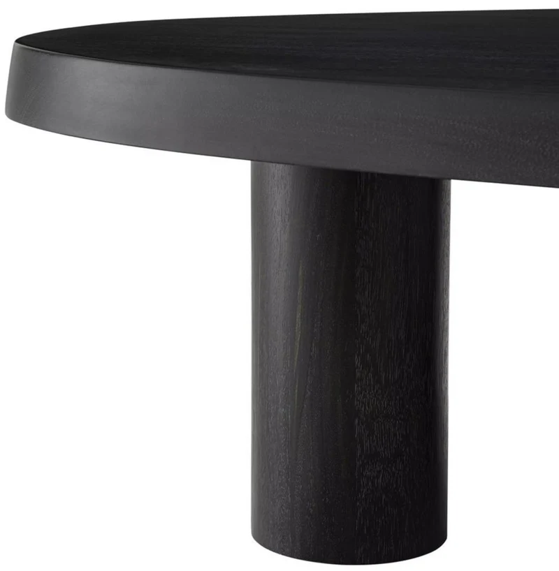 Casa Padrino Luxus Couchtisch Schwarzgrau 149 x 78,5 x H. 35 cm - Mahagoni Wohnzimmertisch - Wohnzimmer Möbel - Mahagoni Möbel - Luxus Möbel - Luxus Einrichtung - Möbel Luxus - Luxus Qualität