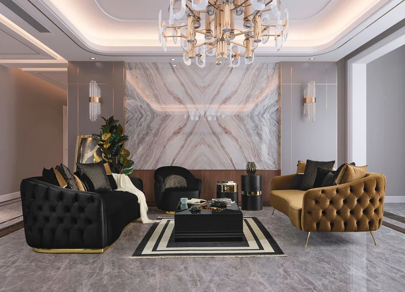 Casa Padrino Luxus Couchtisch Schwarz / Gold 110 x 70 x H. 43 cm - Rechteckiger Wohnzimmertisch - Wohnzimmer Möbel - Luxus Möbel - Luxus Einrichtung - Wohnzimmer Einrichtung