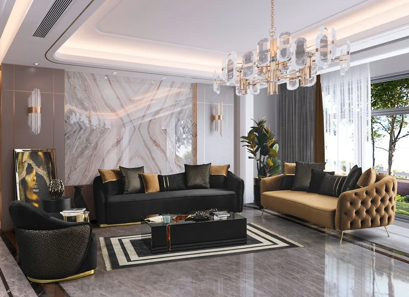 Casa Padrino Luxus Couchtisch Schwarz / Gold 110 x 70 x H. 43 cm - Rechteckiger Wohnzimmertisch - Wohnzimmer Möbel - Luxus Möbel - Luxus Einrichtung - Wohnzimmer Einrichtung