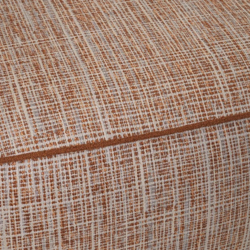 Casa Padrino Luxus Designer Sessel Rechte Seite Creme / Orange / Schwarz 90 x 85 x H. 82 cm - Wohnzimmer Sessel - Hotel Sessel - Wohnzimmer Möbel - Luxus Möbel - Wohnzimmer Einrichtung