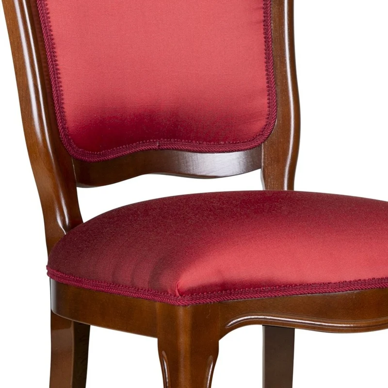 Casa Padrino Luxus Jugendstil Esszimmerstuhl 6er Set Bordeauxrot / Braun 49 x 57 x H. 99 cm - Elegante Küchenstühle - Jugendstil Esszimmer Möbel - Jugendstil Esszimmer Einrichtung