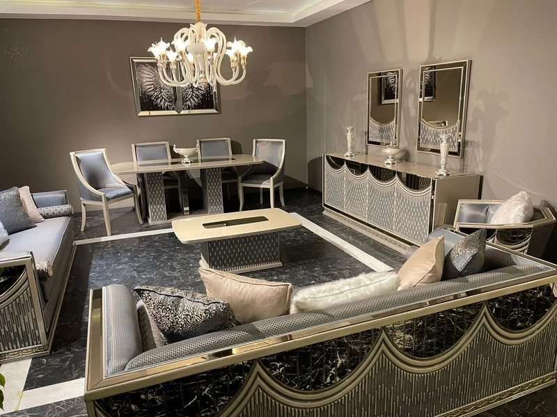 Casa Padrino Luxus Art Deco Couchtisch Creme - Rechteckiger Wohnzimmertisch mit Glasplatte - Wohnzimmer Möbel - Art Deco Möbel - Luxus Möbel - Luxus Einrichtung - Wohnzimmer Einrichtung