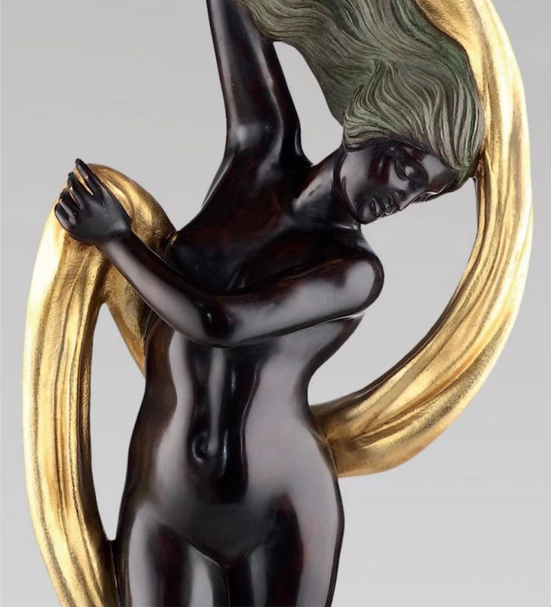 Casa Padrino Luxus Barock Stehleuchte Venus Mehrfarbig / Gold H. 185 cm - Prunkvolle Bronze Stehlampe - Hotel Möbel - Schloss Möbel - Luxus Möbel im Barockstil - Luxus Qualität - Made in Italy