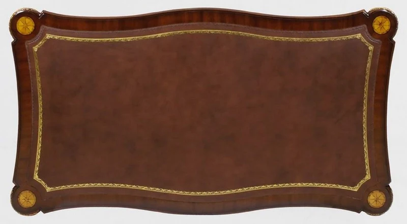 Casa Padrino Luxus Barock Schreibtisch mit Schublade Braun / Gold - Prunkvoller Bürotisch im Barockstil - Barock Büromöbel - Barockstil Büro Möbel - Luxus Möbel im Barockstil - Barock Einrichtung