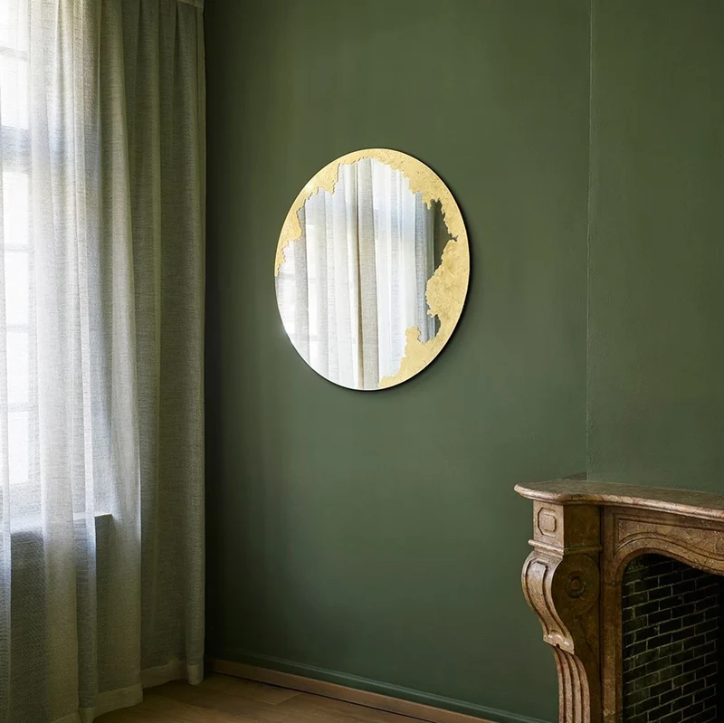 Casa Padrino Luxus Wandspiegel Gold Ø 100 cm - Runder Wohnzimmer Spiegel - Schlafzimmer Spiegel - Garderoben Spiegel - Luxus Möbel - Luxus Interior - Luxus Qualität