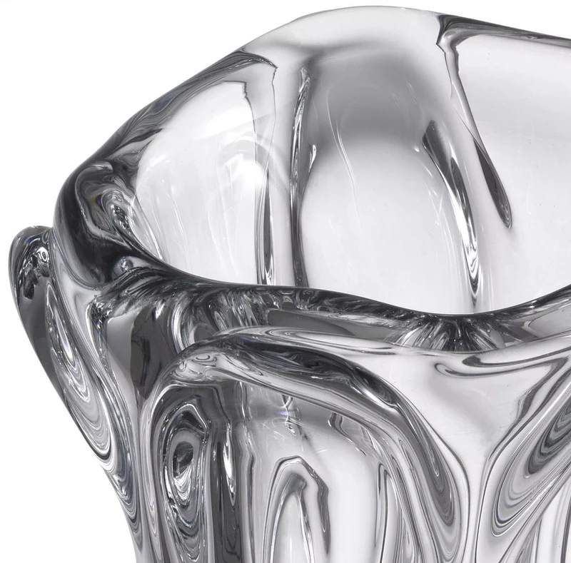 Casa Padrino Luxus Glas Vase Ø 20 x H. 31 cm - Moderne Deko Blumenvase - Deko Accessoires - Luxus Kollektion