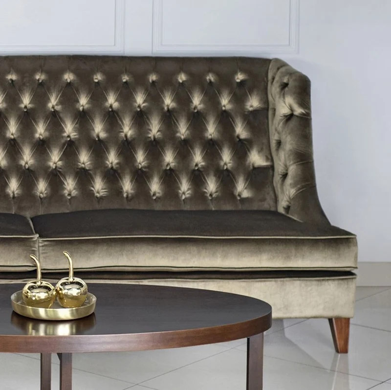 Casa Padrino Luxus Chesterfield 3er Sofa Grün / Braun 230 x 95 x H. 102 cm - Modernes Wohnzimmer Sofa - Luxus Chesterfield Wohnzimmer Möbel