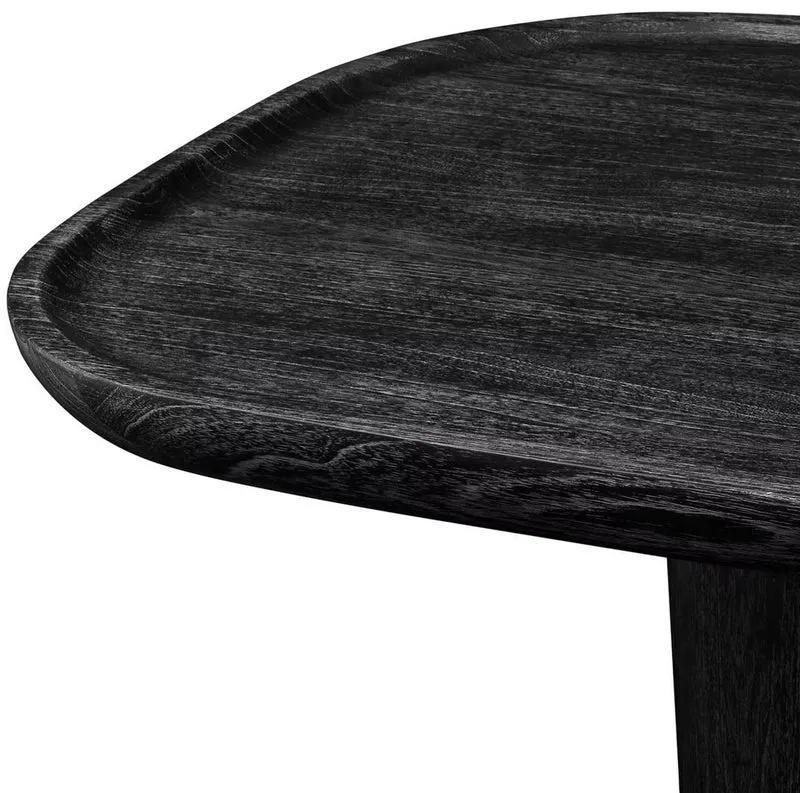 Casa Padrino Luxus Couchtisch Schwarzgrau 140 x 79,5 x H. 35 cm - Massivholz Wohnzimmertisch - Massivholz Wohnzimmer Möbel - Luxus Qualität