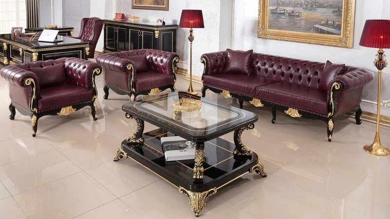 Casa Padrino Luxus Barock Couchtisch mit Glasplatte Schwarz / Gold - Prunkvoller Massivholz Wohnzimmertisch im Barockstil - Barock Wohnzimmer Möbel - Edel & Prunkvoll