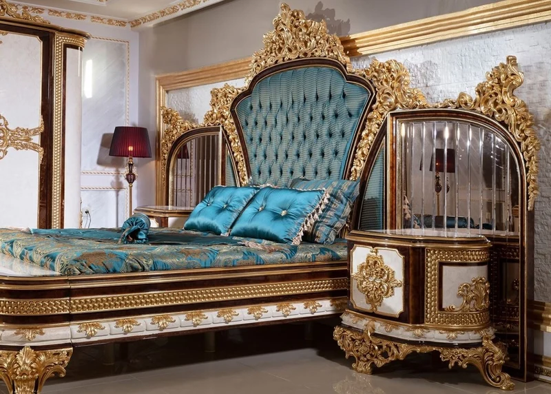 Casa Padrino Luxus Barock Nachtkommoden Set Weiß / Braun / Gold - Prunkvolle Massivholz Nachttische - Barock Schlafzimmer Möbel - Edel & Prunkvoll