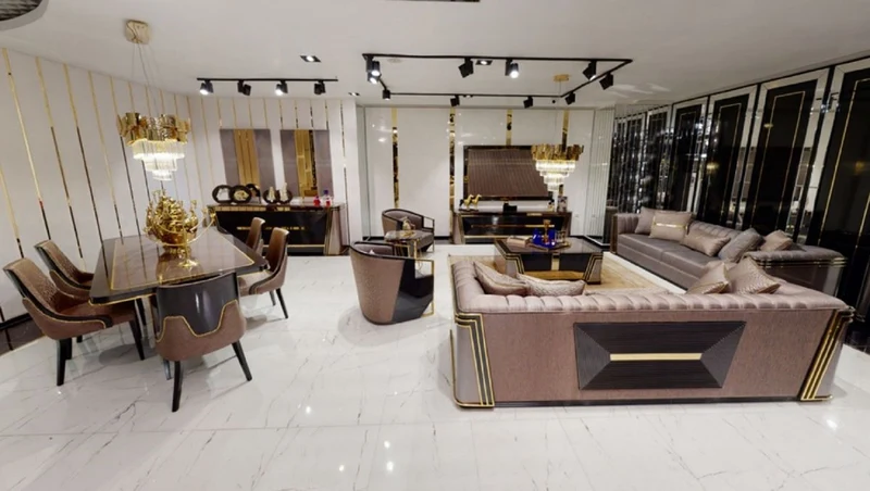 Casa Padrino Luxus Sessel Grau / Braun / Schwarz / Gold - Edler Wohnzimmer & Hotel Sessel - Wohnzimmer & Hotel Möbel - Luxus Qualität