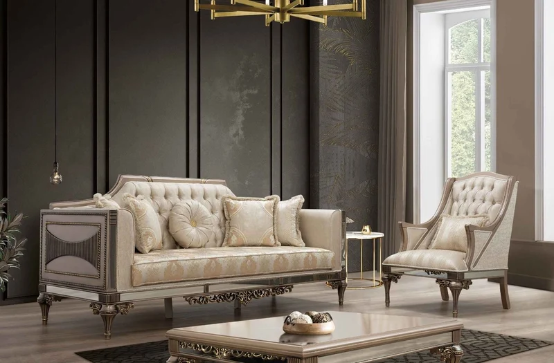 Casa Padrino Luxus Barock Couchtisch Grau / Schwarz / Gold - Prunkvoller Massivholz Wohnzimmertisch im Barockstil - Barock Wohnzimmer Möbel - Edel & Prunkvoll
