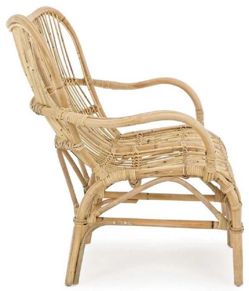 Casa Padrino Luxus Gartensofa Naturfarben 119 x 83 x H. 87 cm - Wetterbeständiges Garten & Terrassen Sofa - Garten & Terrassen Möbel - Luxus Kollektion