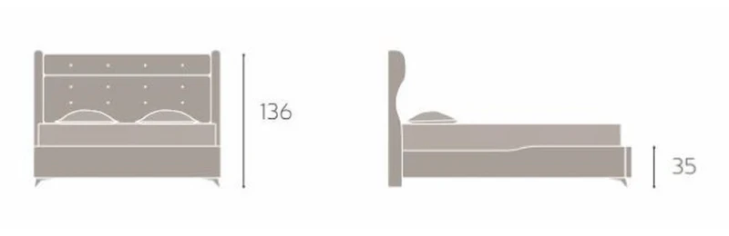 Casa Padrino Luxus Doppelbett Grau / Braun - Modernes Massivholz Bett - Moderne Schlafzimmer & Hotel Möbel - Luxus Kollektion