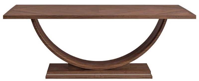 Casa Padrino Luxus Esstisch Braun 220 x 103 x H. 76 cm - Moderner Massivholz Küchentisch - Luxus Massivholz Esszimmer Möbel