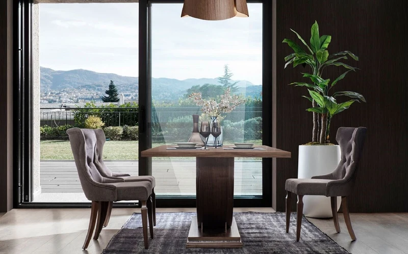 Casa Padrino Luxus Esstisch Braun 220 x 103 x H. 76 cm - Moderner Massivholz Küchentisch - Luxus Massivholz Esszimmer Möbel