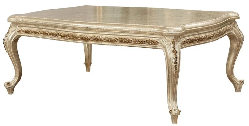 Casa Padrino Luxus Barock Couchtisch Antik Gold - Prunkvoller Massivholz Wohnzimmertisch im Barockstil - Barock Wohnzimmer Möbel - Edel & Prunkvoll