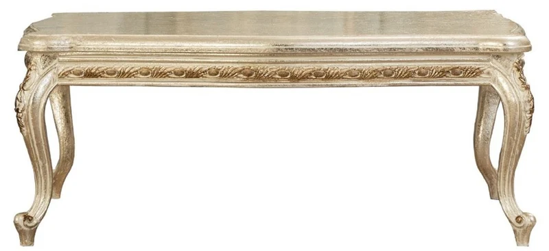 Casa Padrino Luxus Barock Couchtisch Antik Gold - Prunkvoller Massivholz Wohnzimmertisch im Barockstil - Barock Wohnzimmer Möbel - Edel & Prunkvoll