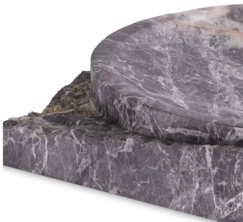 Casa Padrino Luxus Deko Marmor Schale Grau 30,5 x 30,5 x H. 6 cm - Obstschale aus hochwertigem Marmor - Hotel & Restaurant Deko Accessoires - Luxus Qualität