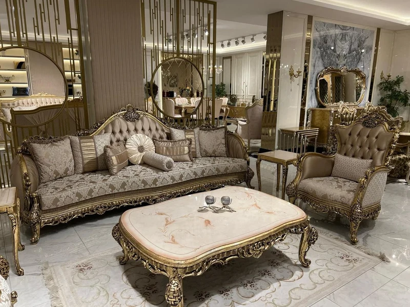 Casa Padrino Luxus Barock Wohnzimmer Sessel Braun / Weiß / Gold - Handgefertigter Barockstil Sessel mit elegantem Muster und dekorativem Kissen - Prunkvolle Barock Wohnzimmer Möbel