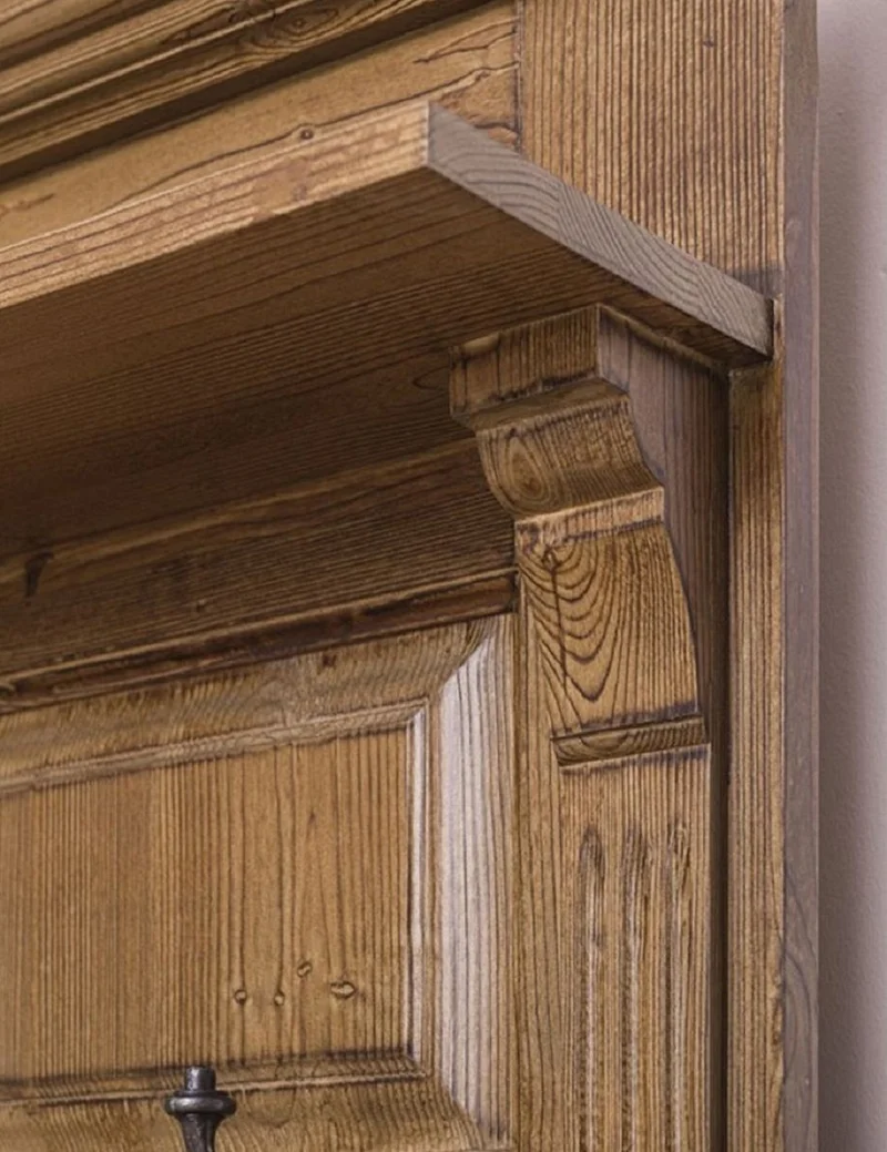 Casa Padrino Landhausstil Garderobe Braun 180 x 41 x H. 210 cm - Massivholz Garderobenschrank - Landhausstil Garderoben Möbel