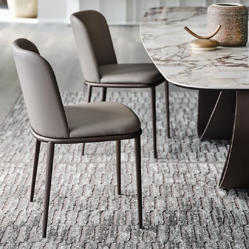 Casa Padrino Luxus Esszimmerstuhl 8er Set Grau / Schwarz - Luxus Esszimmer & Restaurant Möbel - Luxus Qualität - Made in Italy