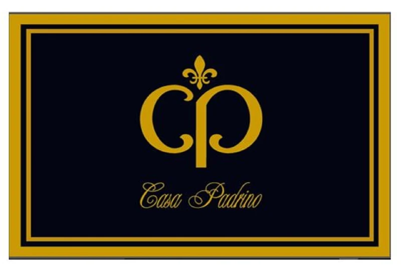 Casa Padrino Designer Fußmatte Dunkelblau / Gold 80 x 50 cm - Elegante Schmutzfangmatte - Deko Accessoires