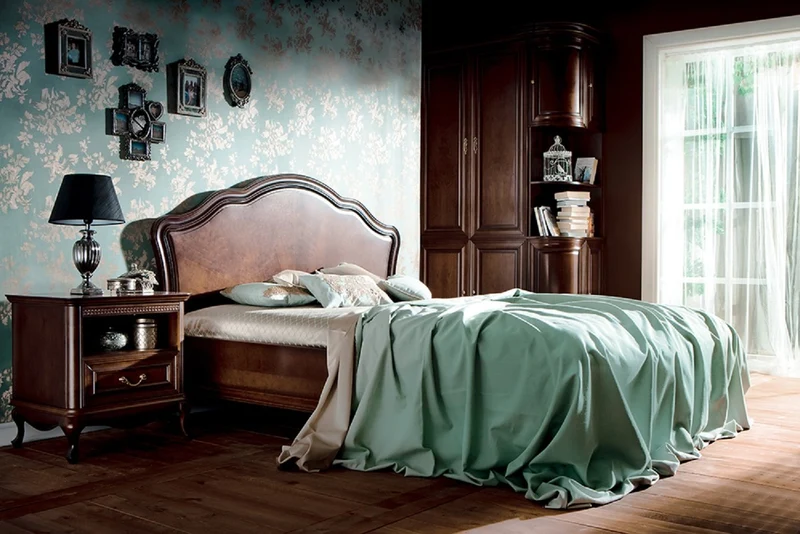 Casa Padrino Luxus Jugendstil Nachtkommode Dunkelbraun 60 x 45,6 x H. 60,8 cm - Eleganter Massivholz Nachttisch mit Schublade - Barock & Jugendstil Schlafzimmer Möbel