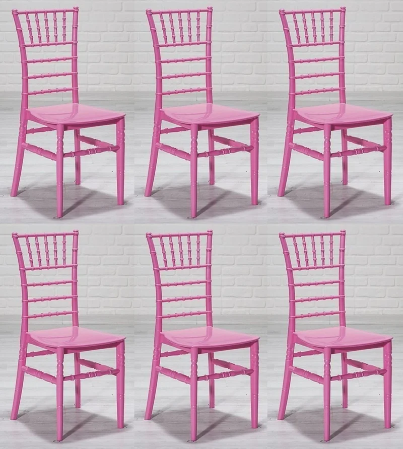 Casa Padrino Designer Acryl Stuhl Set Rosa 40 x 46 x H. 92,5 cm - Esszimmerstühle - Acryl Esszimmer Möbel
