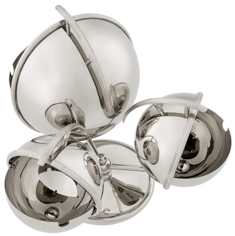 Casa Padrino Luxus Servierschüssel 3er Set mit Ständer Silber 35,5 x 32,5 x H. 23,5 - Messing Schüsseln mit Schiebedeckel - Luxus Hotel & Restaurant Accessoires - Luxus Kollektion