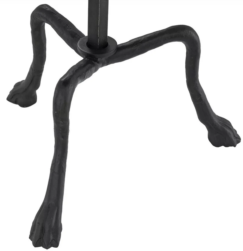 Casa Padrino Luxus Beistelltisch Bronzefarben Ø 36,5 x H. 52 cm - Runder Dreibein Tisch - Wohnzimmer Möbel - Luxus Möbel