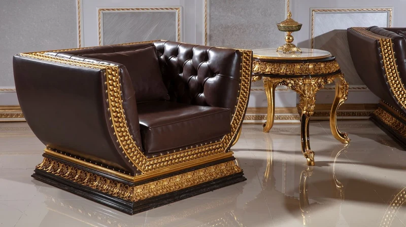 Casa Padrino Luxus Barock Beistelltisch Weiß / Dunkelbraun / Gold - Prunkvoller Massivholz Tisch im Barockstil - Barock Wohnzimmer Möbel - Edel & Prunkvoll
