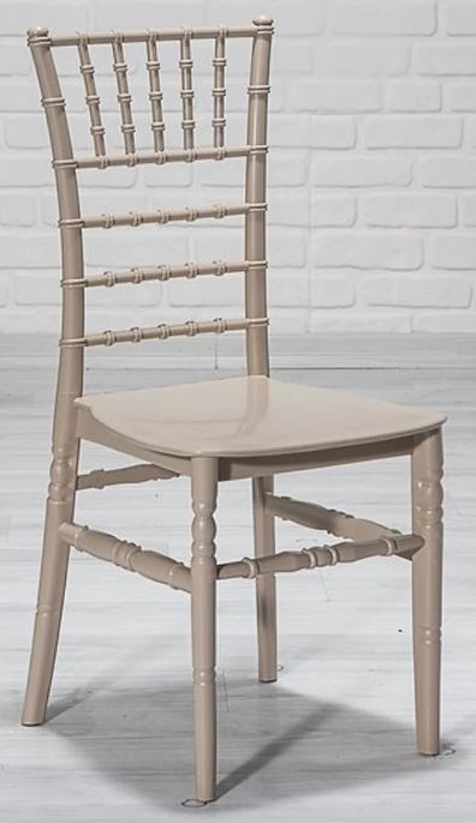 Casa Padrino Designer Acryl Stuhl Set Cappuccino 40 x 46 x H. 92,5 cm - Esszimmerstühle - Acryl Esszimmer Möbel