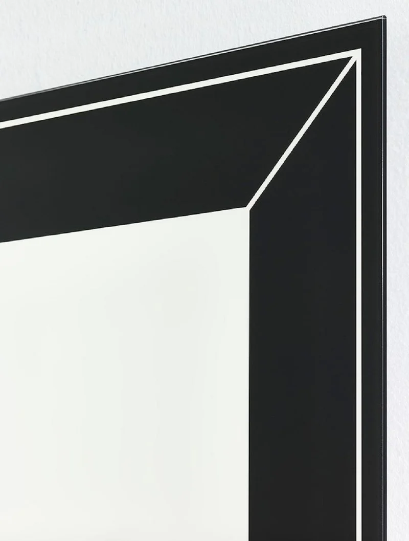 Casa Padrino Luxus Wandspiegel Schwarz 67 x 2,5 x H. 167 cm - Rechteckiger Spiegel mit 3D Optik Spiegelrahmen - Luxus Kollektion