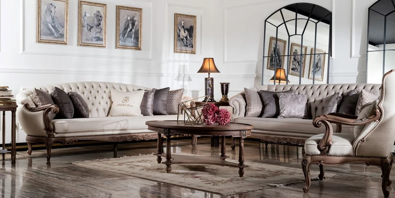 Casa Padrino Luxus Barock Couchtisch Braun - Ovaler Massivholz Wohnzimmertisch im Barockstil - Barock Wohnzimmer Möbel