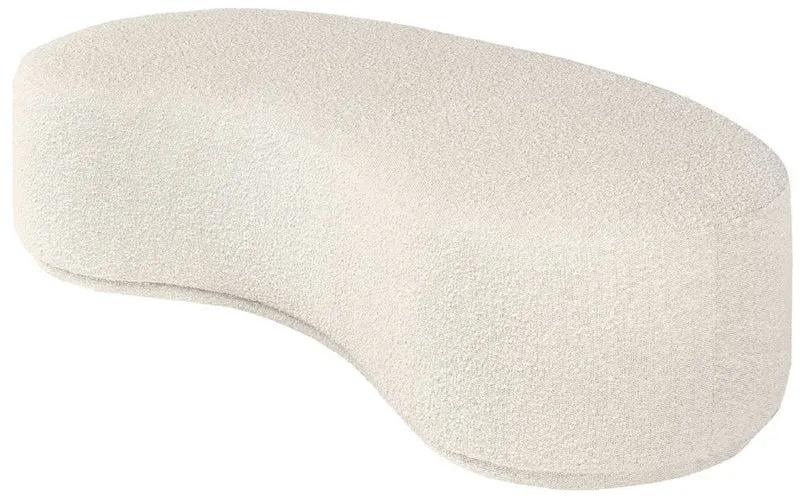 Casa Padrino Luxus Sitzbank Cremefarben 149 x 65,5 x H. 41 cm - Gebogene Bank - Wohnzimmer Möbel - Hotel Möbel - Luxus Kollektion