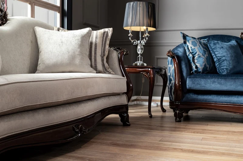 Casa Padrino Luxus Barock Sofa Beige / Dunkelbraun / Gold - Handgefertigtes Wohnzimmer Sofa im Barockstil - Barock Wohnzimmer Möbel