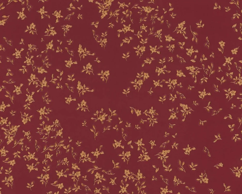 Versace Designer Tapete Barock Blumen 935857 Rot / Beige / Braun - Satintapete mit elegantem Muster - Hochwertige Qualität