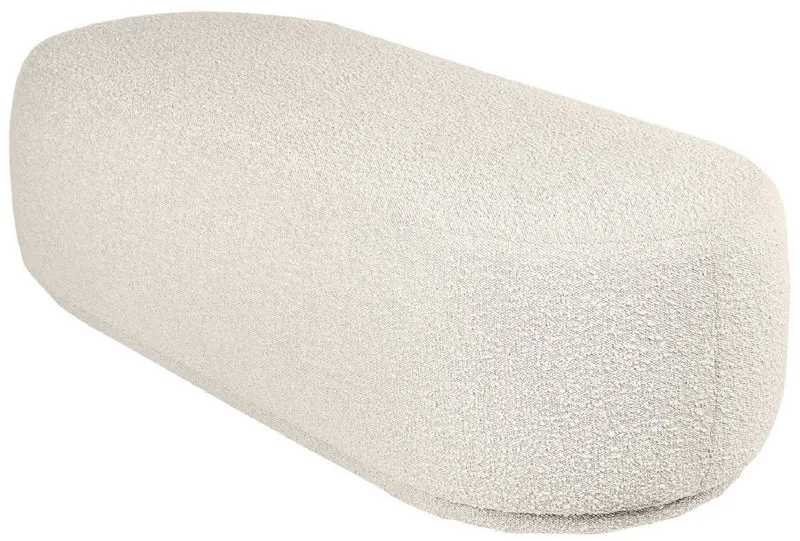 Casa Padrino Luxus Sitzbank Cremefarben 137,5 x 56,5 x H. 38 cm - Gepolsterte Wohnzimmer Bank - Wohnzimmer Möbel - Hotel Möbel - Luxus Kollektion