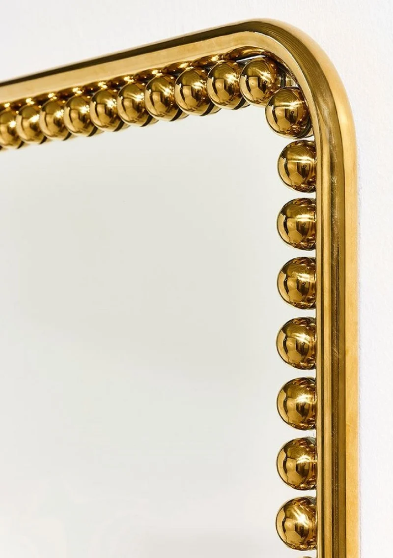 Casa Padrino Luxus Wandspiegel Gold 95 x 3 x H. 95 cm - Quadratischer Wohnzimmer Spiegel mit Metallrahmen - Schlafzimmer Spiegel - Badezimmer Spiegel - Garderoben Spiegel - Luxus Kollektion