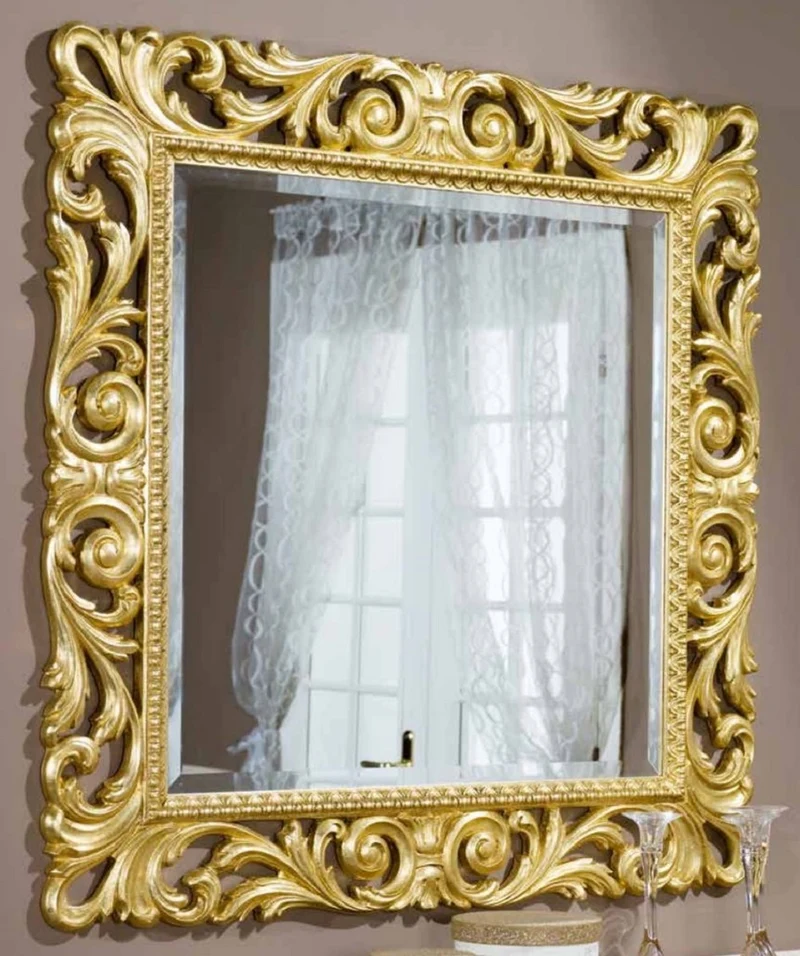 Casa Padrino Luxus Barock Spiegel Gold - Handgefertigter Wandspiegel im Barockstil - Barock Möbel - Luxus Qualität - Made in Italy