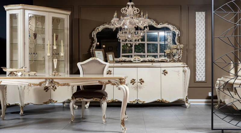 Casa Padrino Luxus Barock Spiegel Cremefarben / Weiß / Gold - Prunkvoller Massivholz Wandspiegel im Barockstil - Barock Möbel