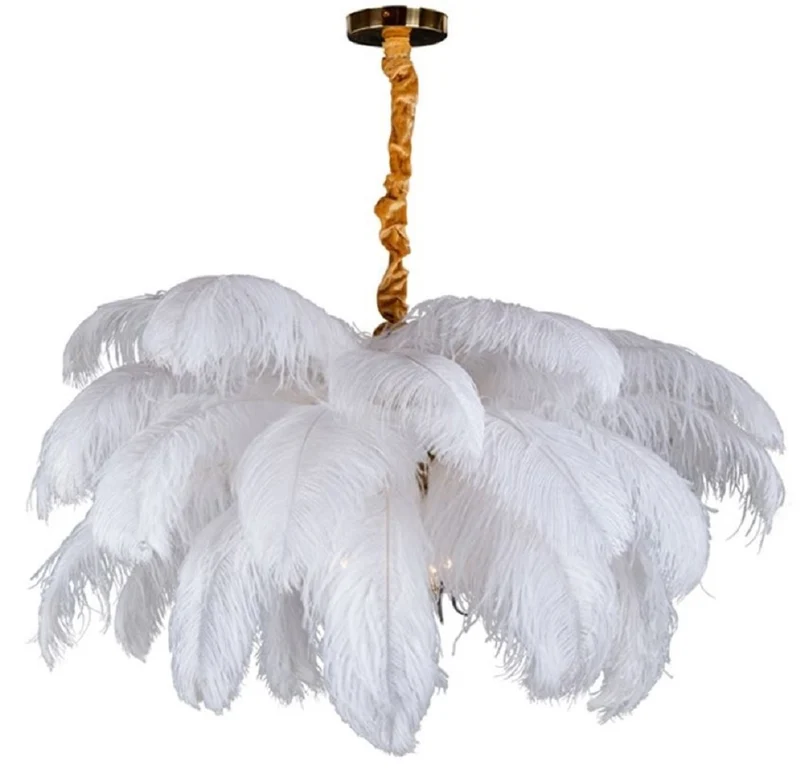 Casa Padrino Luxus Hängeleuchte Palme Weiß / Gold 100 x 100 x H. 40 cm - Moderne Hängelampe im Palmen Design - Luxus Leuchten - Luxus Qualität