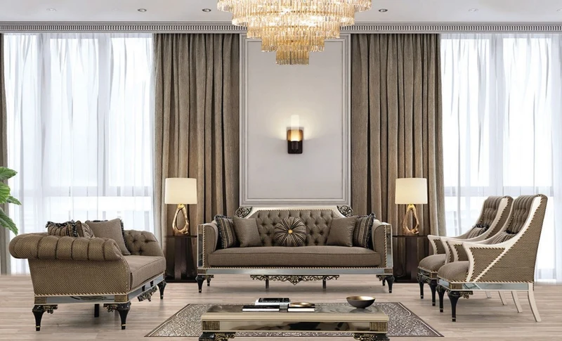 Casa Padrino Luxus Barock Sessel Braun / Weiß / Schwarz / Gold - Prunkvoller Wohnzimmer Sessel mit dekorativem Kissen - Barock Wohnzimmer Möbel