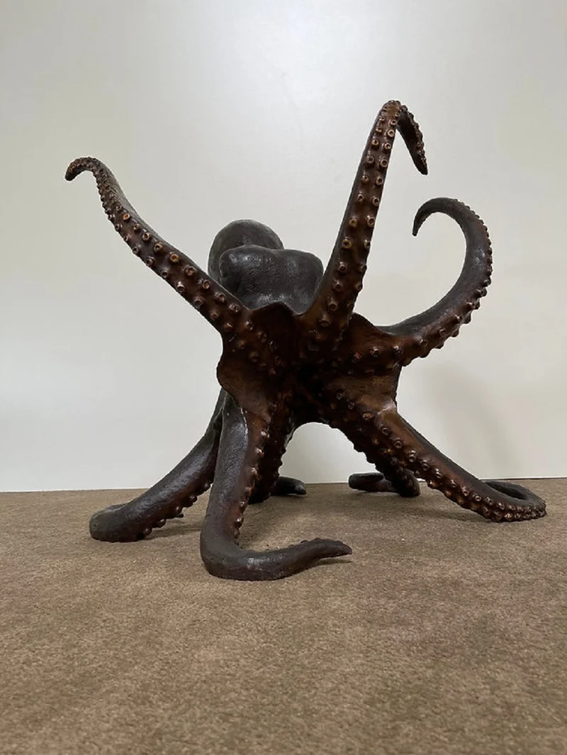 Casa Padrino Luxus Bronze Deko Skulptur Krake 76 x 86 x H. 76 cm - Bronze Dekofigur - Luxus Deko Accessoires