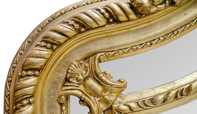 Casa Padrino Barockstil Wandspiegel Gold 108 x H. 200 cm - Edel & Prunkvoll