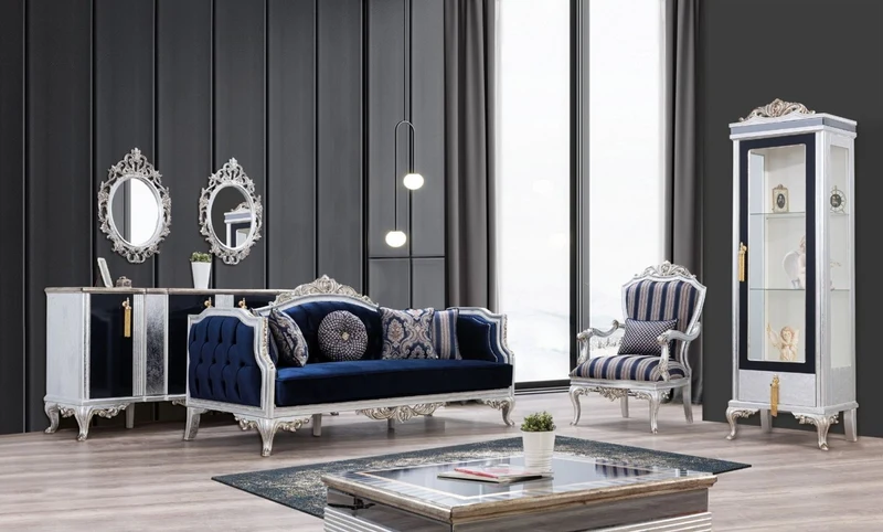Casa Padrino Luxus Barock Wohnzimmertisch Schwarz / Silber / Gold 102 x 102 x H. 41 cm - Edler Massivholz Couchtisch im Barockstil - Barock Wohnzimmer Möbel