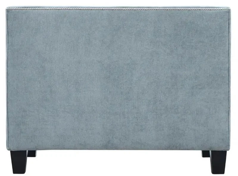 Casa Padrino Chesterfield Sessel Hellblau / Schwarz 100 x 84 x H. 83 cm - Moderner Wohnzimmer Sessel - Chesterfield Wohnzimmer Möbel