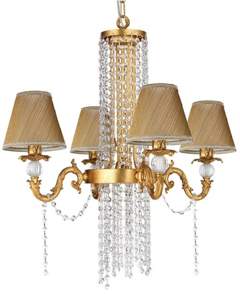 Casa Padrino Luxus Barock Kronleuchter Gold Ø 63 x H. 65 cm - Prunkvoller Lüster mit edlem Swarovski Kristallglas - Barock Möbel - Edel & Prunkvoll