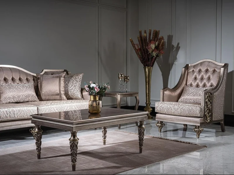 Casa Padrino Luxus Barock Sessel Rosa / Silber - Handgefertigter Barockstil Sessel mit elegantem Muster und dekorativem Kissen - Prunkvolle Barock Wohnzimmer Möbel